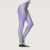 Zeer koude abstracte Paarse golven Leggings (Rechts)