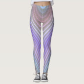 Zeer koude abstracte Paarse golven Leggings (Voorkant)