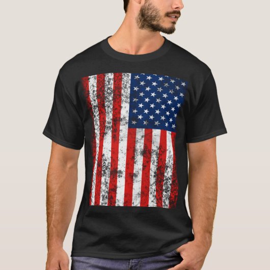 Zeer koude Amerikaanse vlag T-shirt (Voorkant)