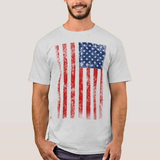 Zeer koude Amerikaanse vlag T-shirt (Voorkant)
