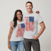 Zeer koude Amerikaanse vlag T-shirt (Unisex)