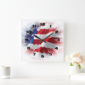 Zeer koude Amerikaanse vlag Vierkante Klok (Huis)