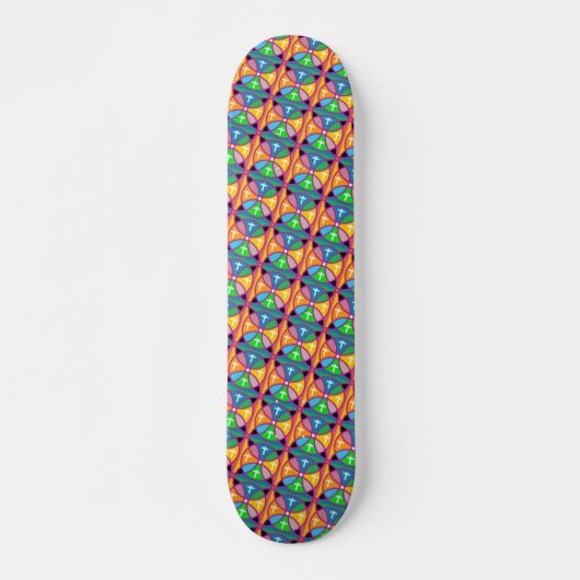 Zeer koude en kleurrijke soorten skateboard (Voorkant)