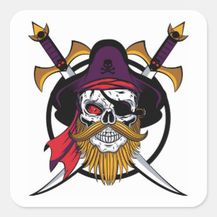 Zeer koude halloween Pirate Sticker Set