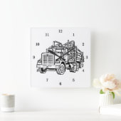 Zeer koude heupwandklok vierkante klok (Huis)