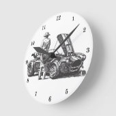 Zeer koude, klassieke wandklok (Hoek)