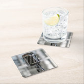 Zeer koude  Retrostijl microfoon Kartonnen Onderzetters (Insitu)