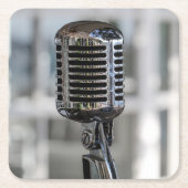 Zeer koude Retrostijl microfoon Kartonnen Onderzetters (Voorkant)