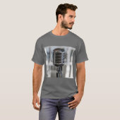 Zeer koude  Retrostijl microfoon T-shirt (Voorkant volledig)