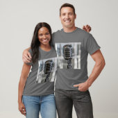 Zeer koude  Retrostijl microfoon T-shirt (Unisex)
