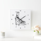 Zeer koude schuimmuur vierkante klok (Huis)