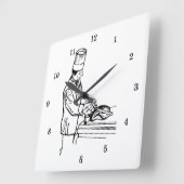 Zeer koude schuimmuur vierkante klok (Hoek)