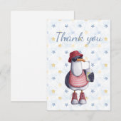 Zeer koude zeemaand-ventilatiespoorDank u wel Bedankkaart (Voorkant / Achterkant)