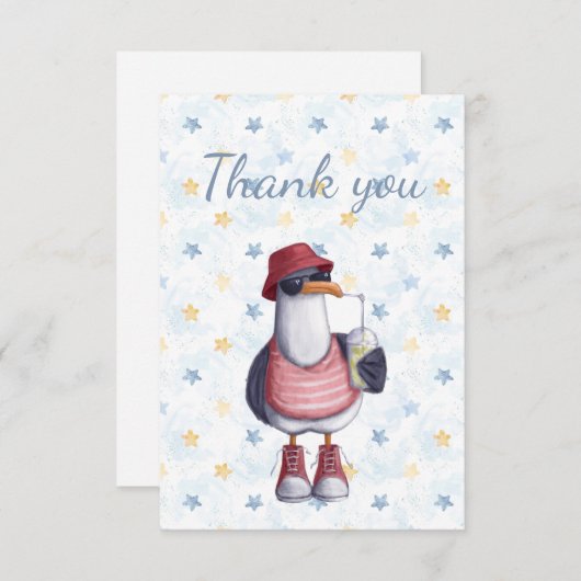 Zeer koude zeemaand-ventilatiespoorDank u wel Bedankkaart (Voorkant / Achterkant)