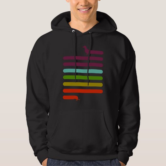 Zeer lange Dachshund Hoodie (Voorkant)