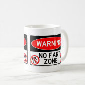 Zeer leuk Classic Geen Fart Zone Teken Koffie Mok (Voorkant rechts)