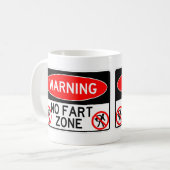 Zeer leuk Classic Geen Fart Zone Teken Koffie Mok (Voorkant links)