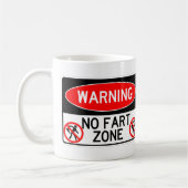 Zeer leuk Classic Geen Fart Zone Teken Koffie Mok (Links)