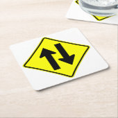 Zeer leuk Classic Two Way Traffic Sign Onderzetter (Schuin)