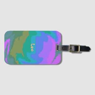 Zeer Leuk Cool Arty Vibe Kleurrijk Bagagelabel
