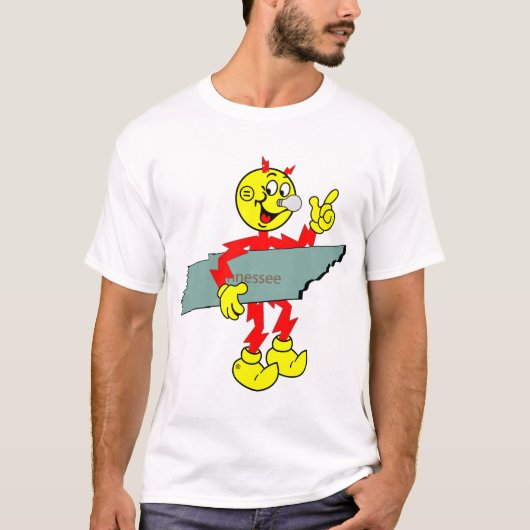 Zeer leuk Reddy Kilowatt Tennessee T-shirt (Voorkant)