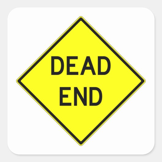Zeer leuke Classic Dead End Teken Sticker Set (Voorkant)