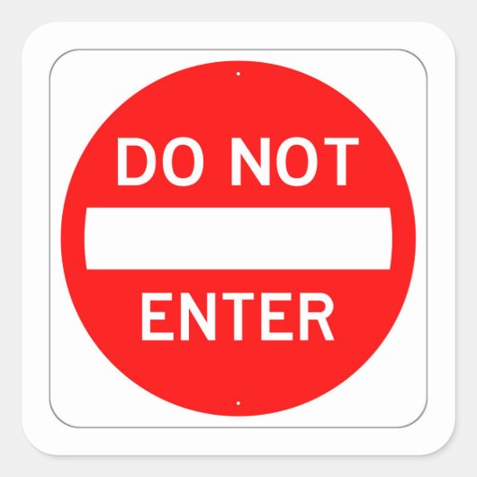 Zeer leuke Classic NIET ENTER Sign Sticker Set (Voorkant)