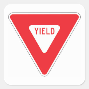 Zeer leuke Classic Yield Sign Sticker Set