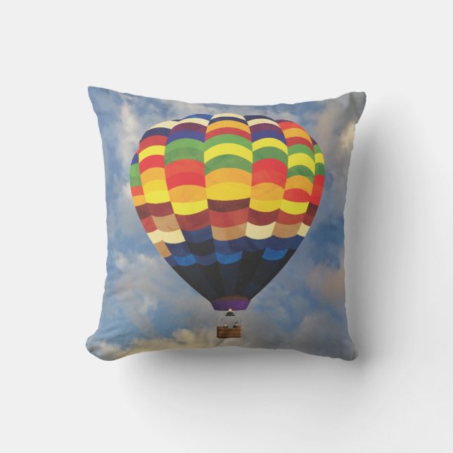 Zeer leuke hete luchtballon-werpkussen kussen (Voorkant)