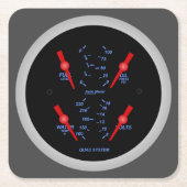 Zeer leuke Quad Auto Meter Systeem Onderzetter Set (Voorkant)