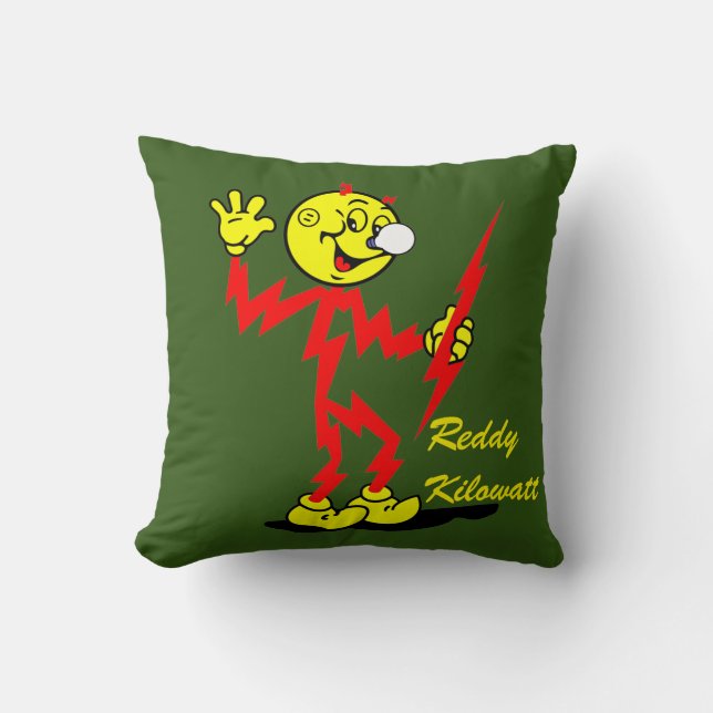 Zeer leuke Reddy Kilowatt-werpkussen Kussen (Voorkant)