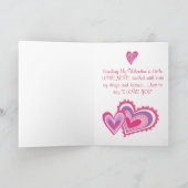 Zeer leuke Valentijn kaart met veel harten (Binnen)