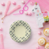 Zeer licht geel met houtskool grijs papieren kommen (Feest)