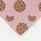 Zeer lichte roze chocolade koekjes beten fleece deken (Hoek)