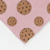 Zeer lichte roze chocoladekoekjes fleece deken (Hoek)