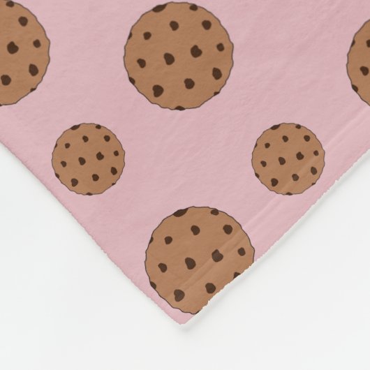 Zeer lichte roze chocoladekoekjes fleece deken (Hoek)