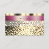 Zeer luxe Bourgogne en goudglitter Visitekaartje (Voorkant)