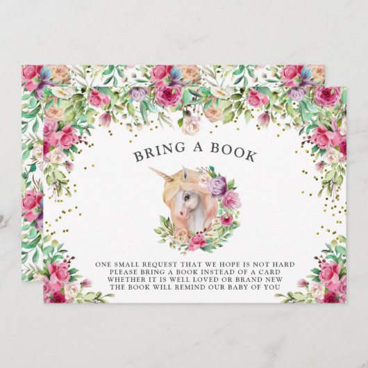 Zeer magische Dag Unicorn Birthday Dank u Kaart (Voorkant / Achterkant)