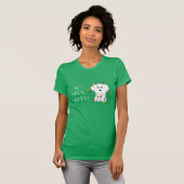 ZEER MERRY! Bichon Frise kerstlampjes T-shirt (Voorkant volledig)
