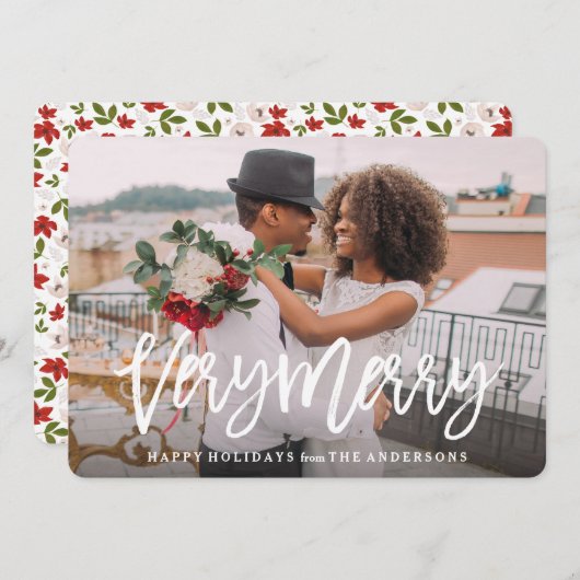 Zeer Merry Feestdagenkaart (Voorkant / Achterkant)