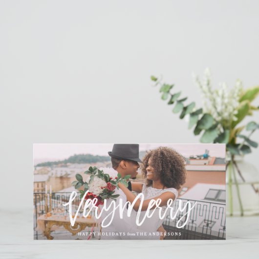 Zeer Merry Feestdagenkaart (Staand voorkant)
