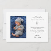 Zeer Merry Holiday Baby Foto geboorteaankondiging Aankondiging (Achterkant)