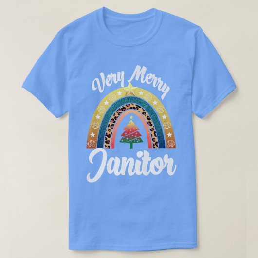 Zeer Merry Janitor Rainbow Funny Women Professiona T-shirt (Design voorkant)