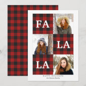 Zeer Merry Pset | Foto Fa La La 3 Feestdagenkaart (Voorkant / Achterkant)