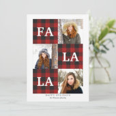 Zeer Merry Pset | Foto Fa La La 3 Feestdagenkaart (Staand voorkant)