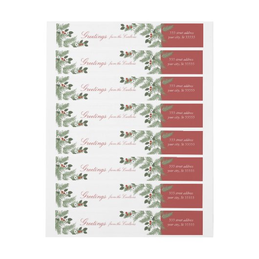 Zeer Merry Return-adreslabels (Vel)