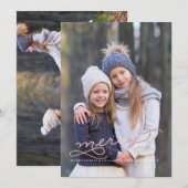 ZEER MERRY ROOS GOLD-kerstkaart Feestdagenkaart (Voorkant / Achterkant)