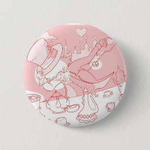 Zeer Merry Unjarig Mad Hatter Ronde Button 5,7 Cm