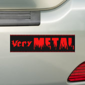 Zeer metaal (rood) bumpersticker (Op auto)