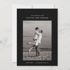 Zeer minimale eenvoudige enkele foto save the date